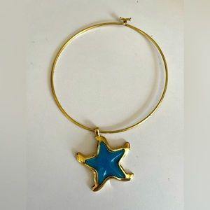 Lilly Pulitzer turquoise and gold starfish necklace